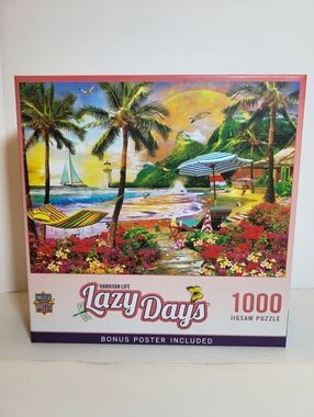 Master Pieces Hawaiian Life PUZZLE 1000 Piece 26.75" x 19.25" Lazy Days Jigsaw